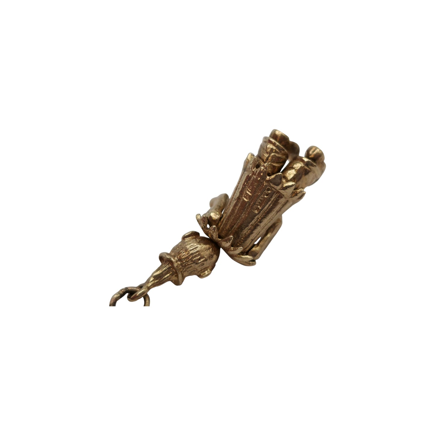 9ct 375 Yellow Gold Articulated Clown Charm 1973 L 2.6 cm 4.4 g.