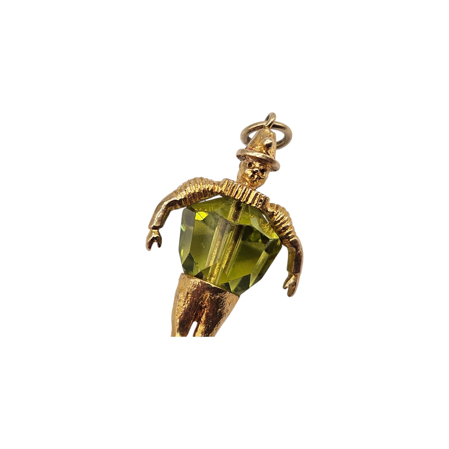9ct 375 Yellow Gold Clown Charm c.1970 L 2.2 cm 3.3 g.