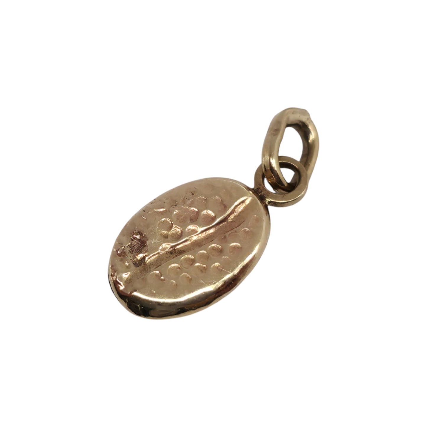 9ct Yellow Gold Coffee Bean Charm L 1.0 cm 0.5 g.