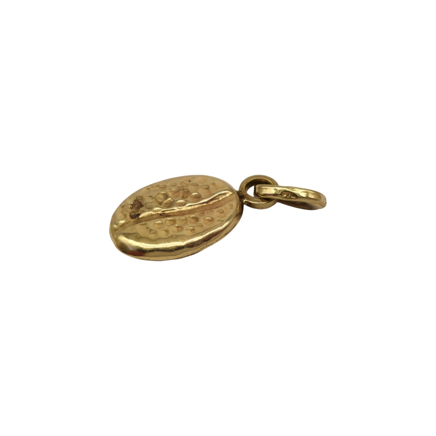 9ct Yellow Gold Coffee Bean Charm L 1.0 cm 0.5 g.