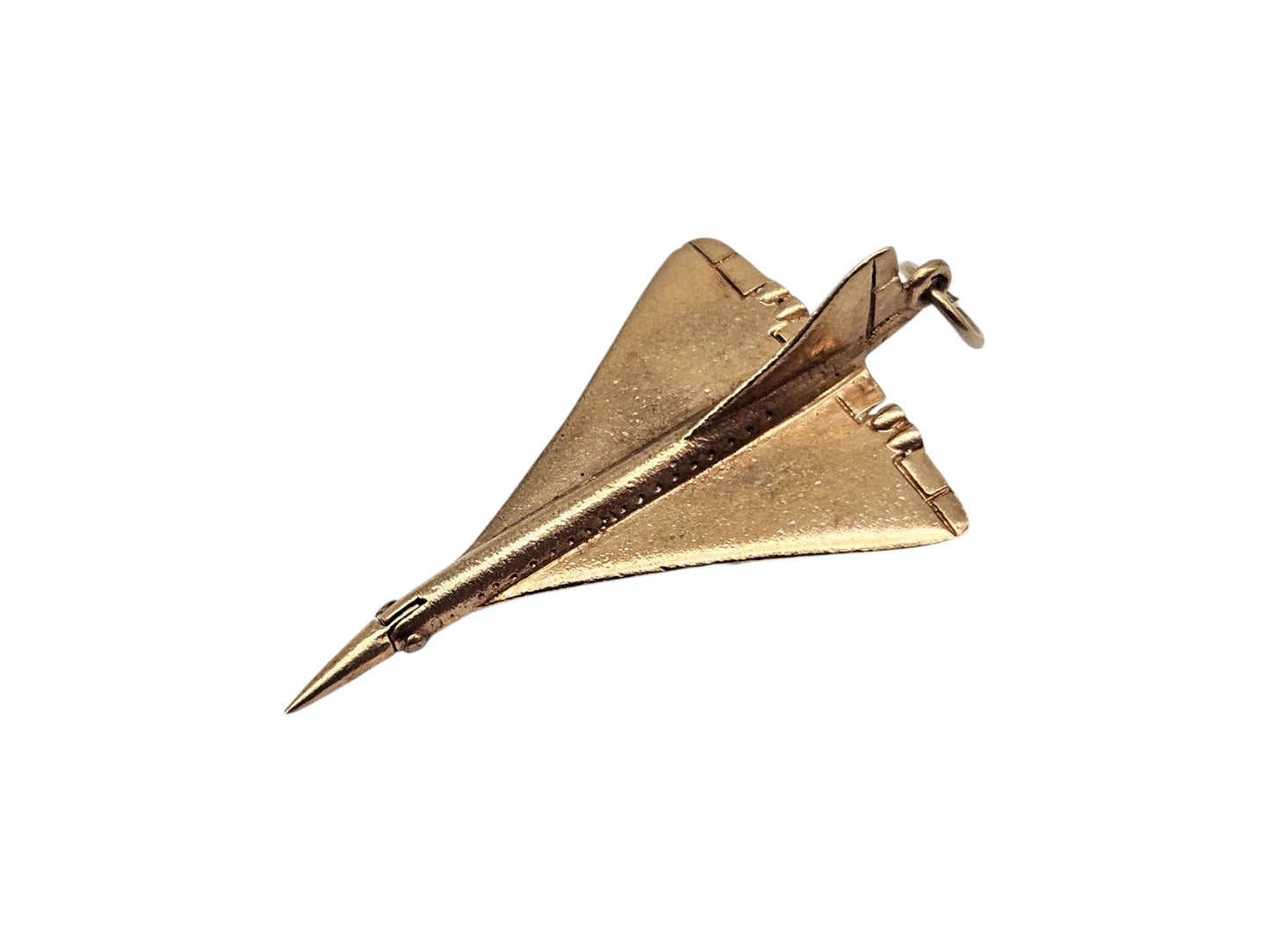 9ct 375 Yellow Gold Articulated Concorde Charm 1978 L 3.9 cm 4.7 g.
