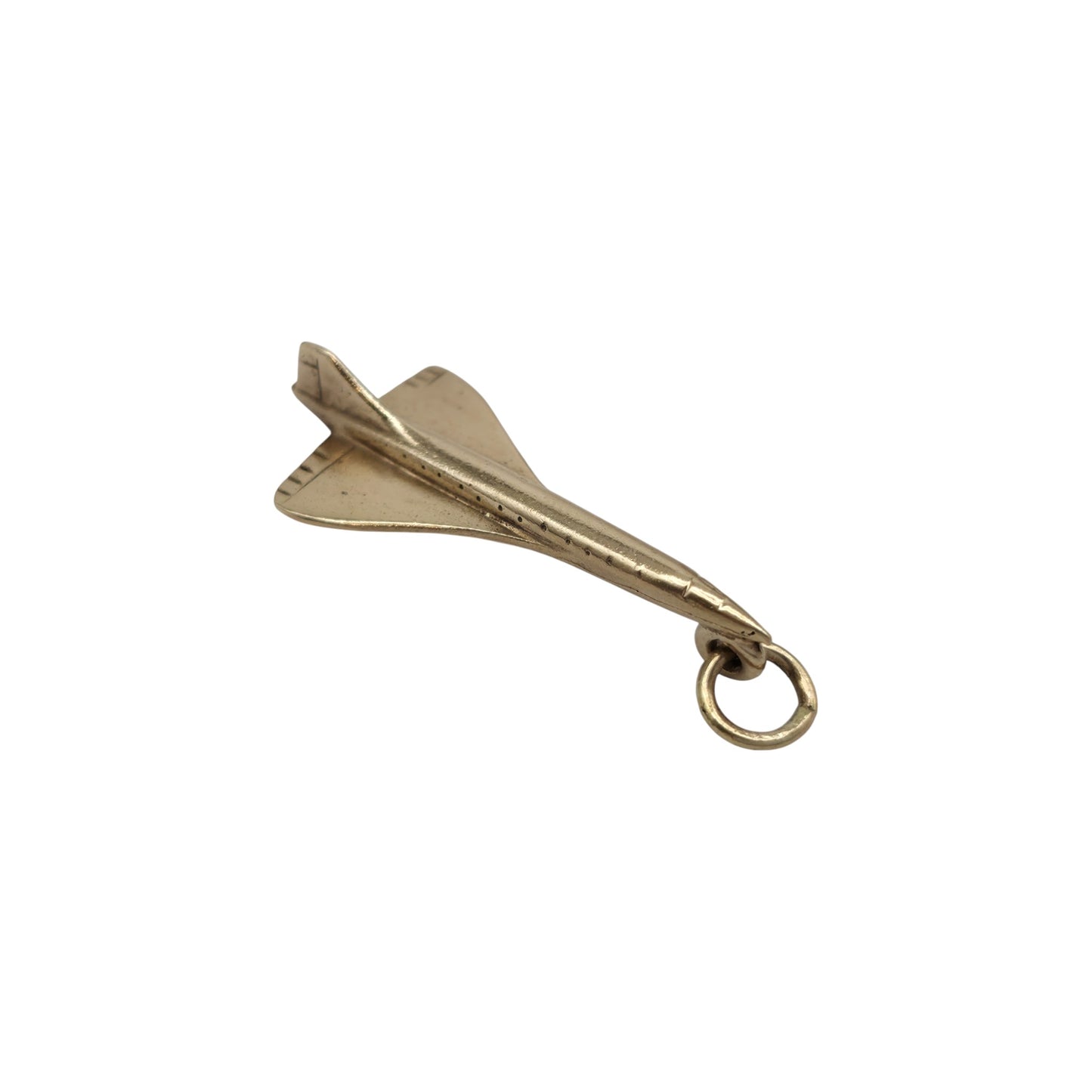 9ct 375 Yellow Gold Concorde Charm 1976 L 2.6 cm 1.6 g.