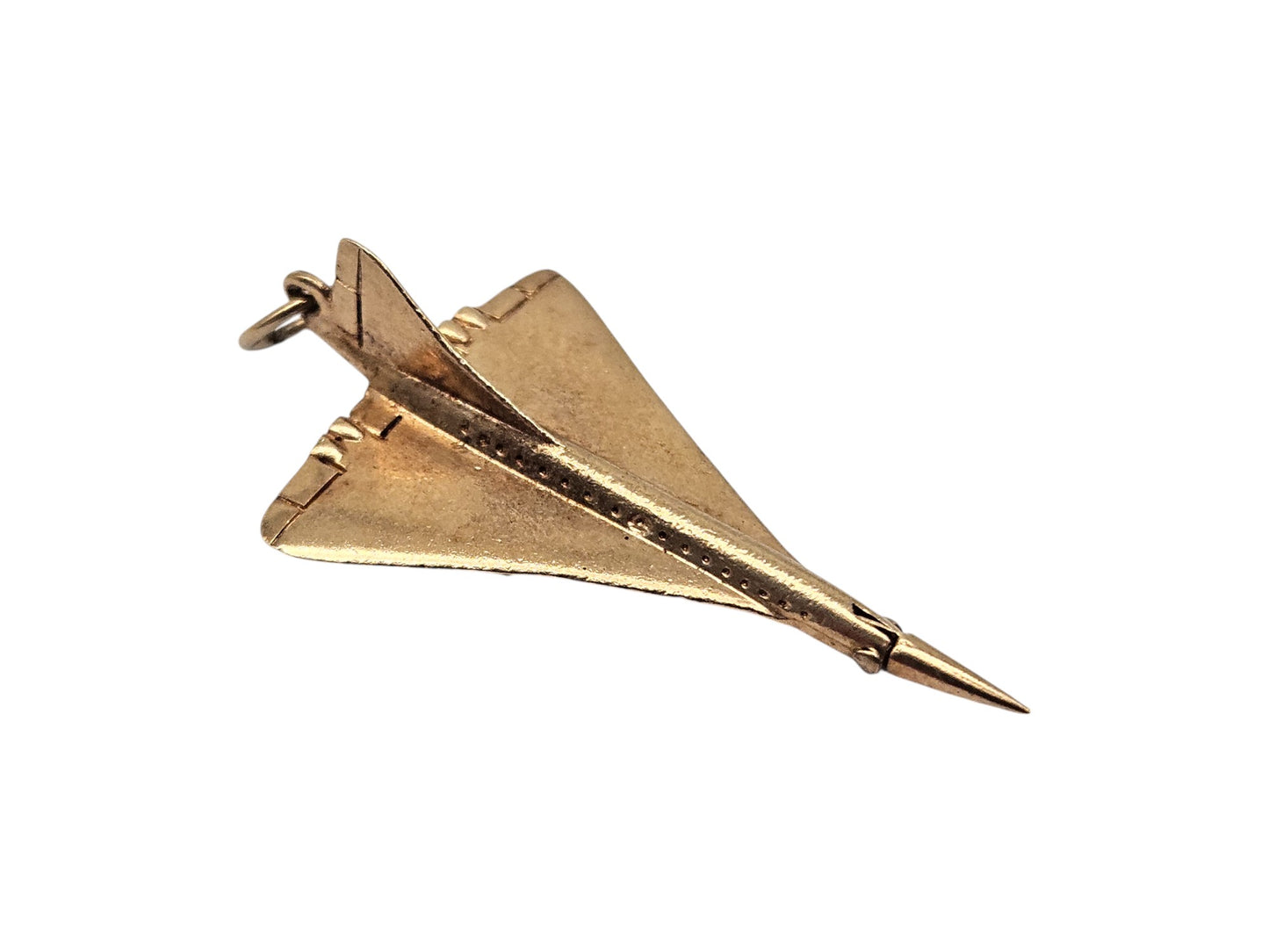 9ct 375 Yellow Gold Articulated Concorde Charm 1978 L 3.9 cm 4.7 g.