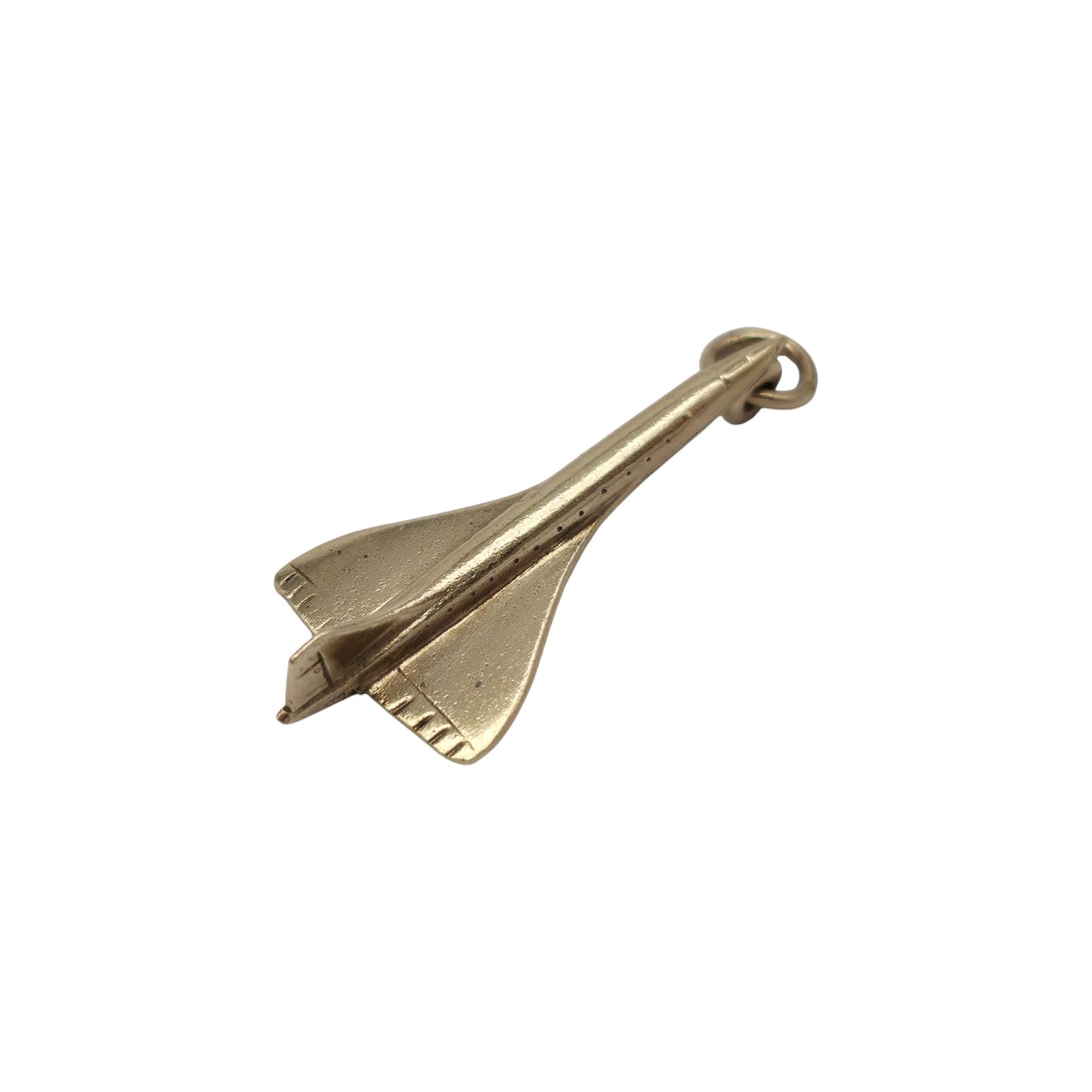 9ct 375 Yellow Gold Concorde Charm 1976 L 2.6 cm 1.6 g.