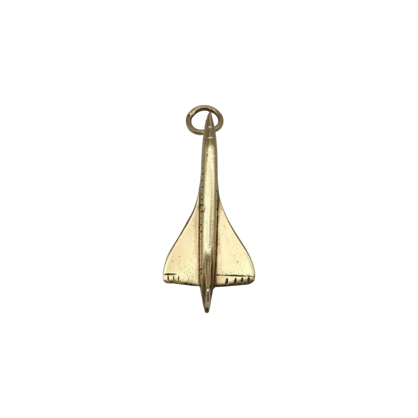 9ct 375 Yellow Gold Concorde Charm 1976 L 2.6 cm 1.6 g.