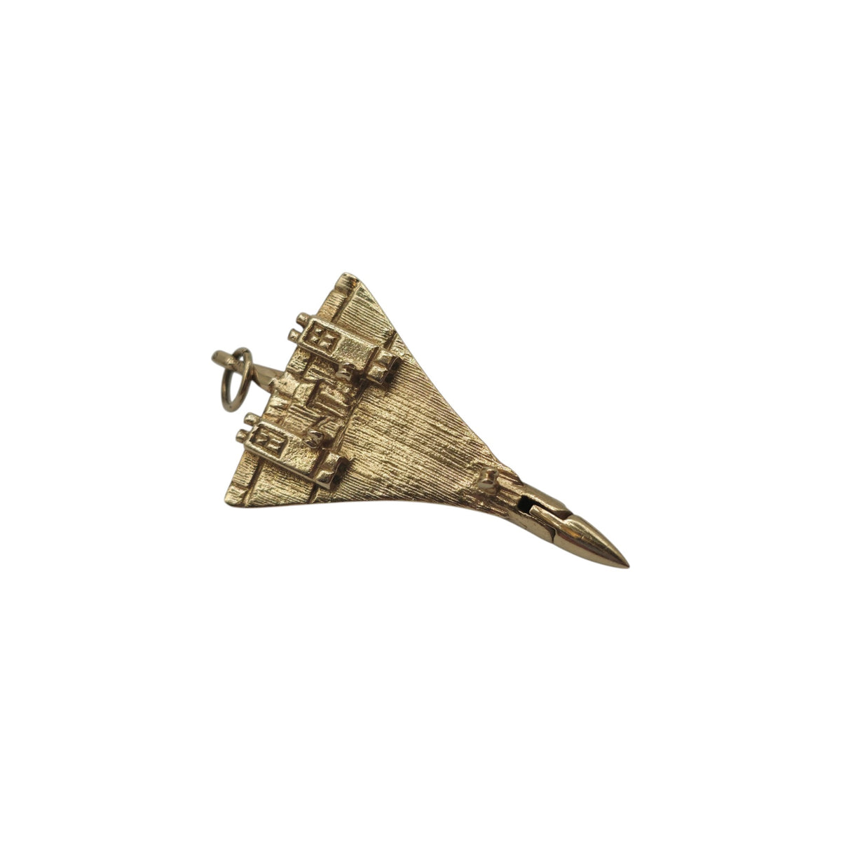 Heavy 9ct 375 Yellow Gold Articulated Concorde Charm 1978 L 3.7 cm 6.0 g.