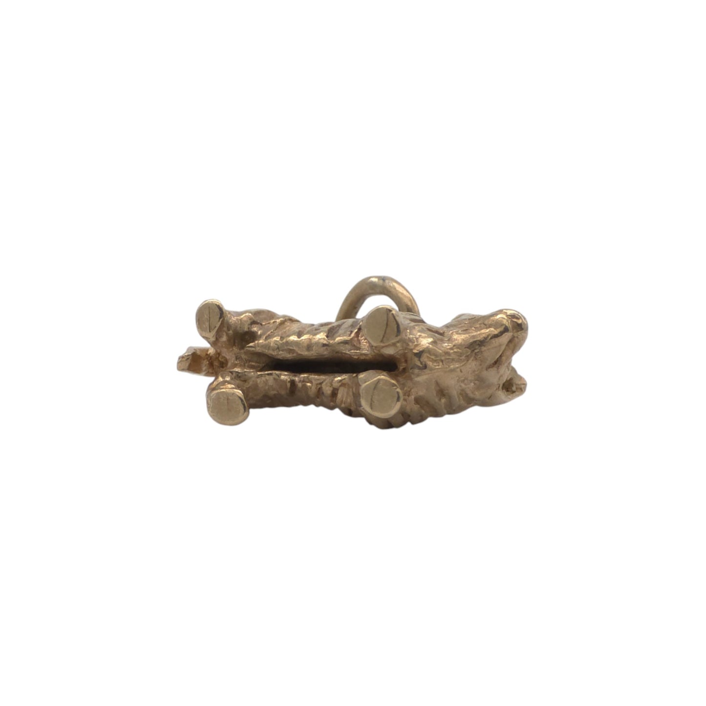 9ct 375 Yellow Gold Corgi Dog Charm 1995 L 1.4 cm 3.0 g.
