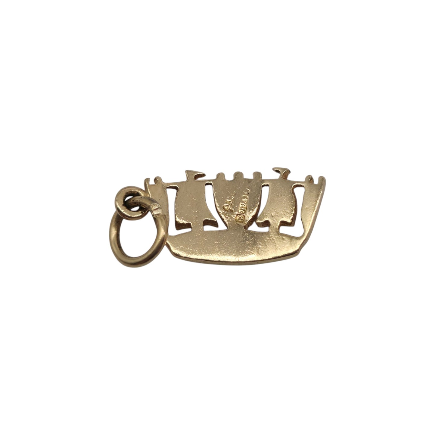 9ct 375 Yellow Gold Coronet Charm 1961 L 1.4 cm 1.1 g.