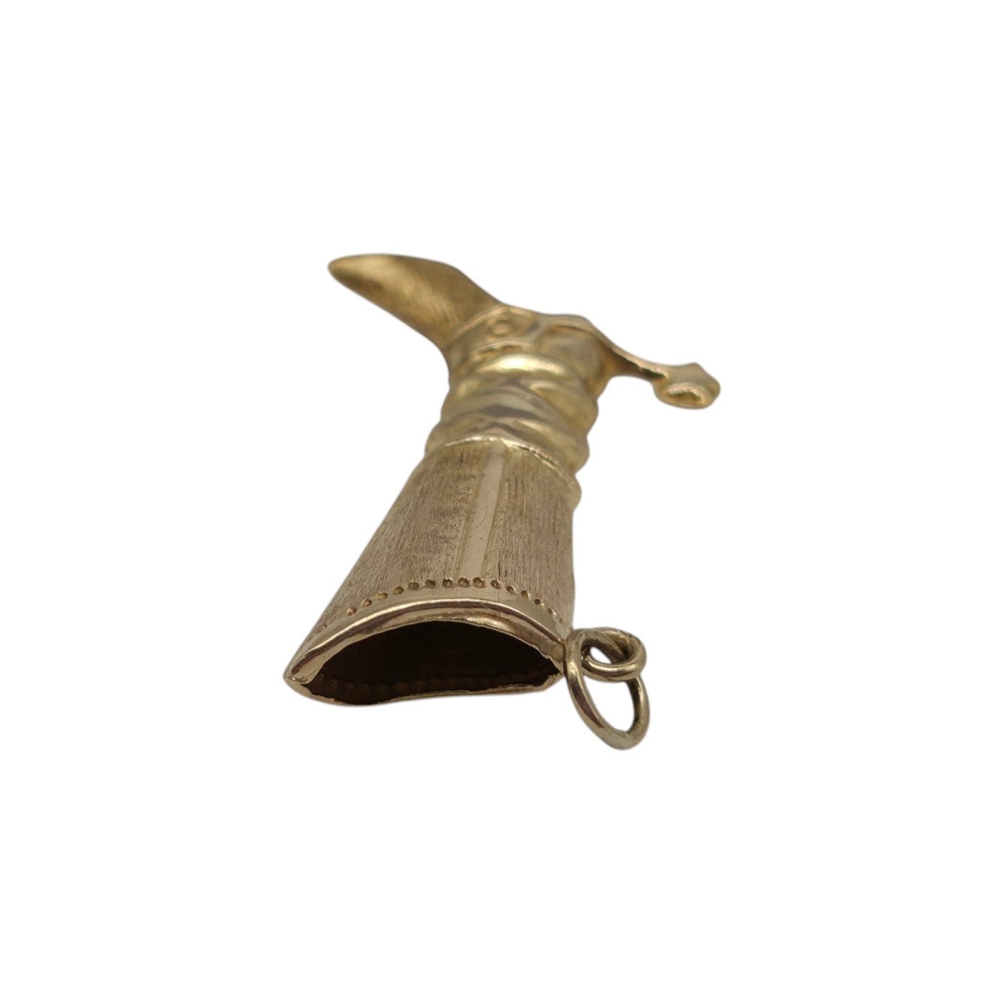 9ct 375 Yellow Gold Cowboy's Boot Charm 1976 L 2.5 cm 0.9 g.