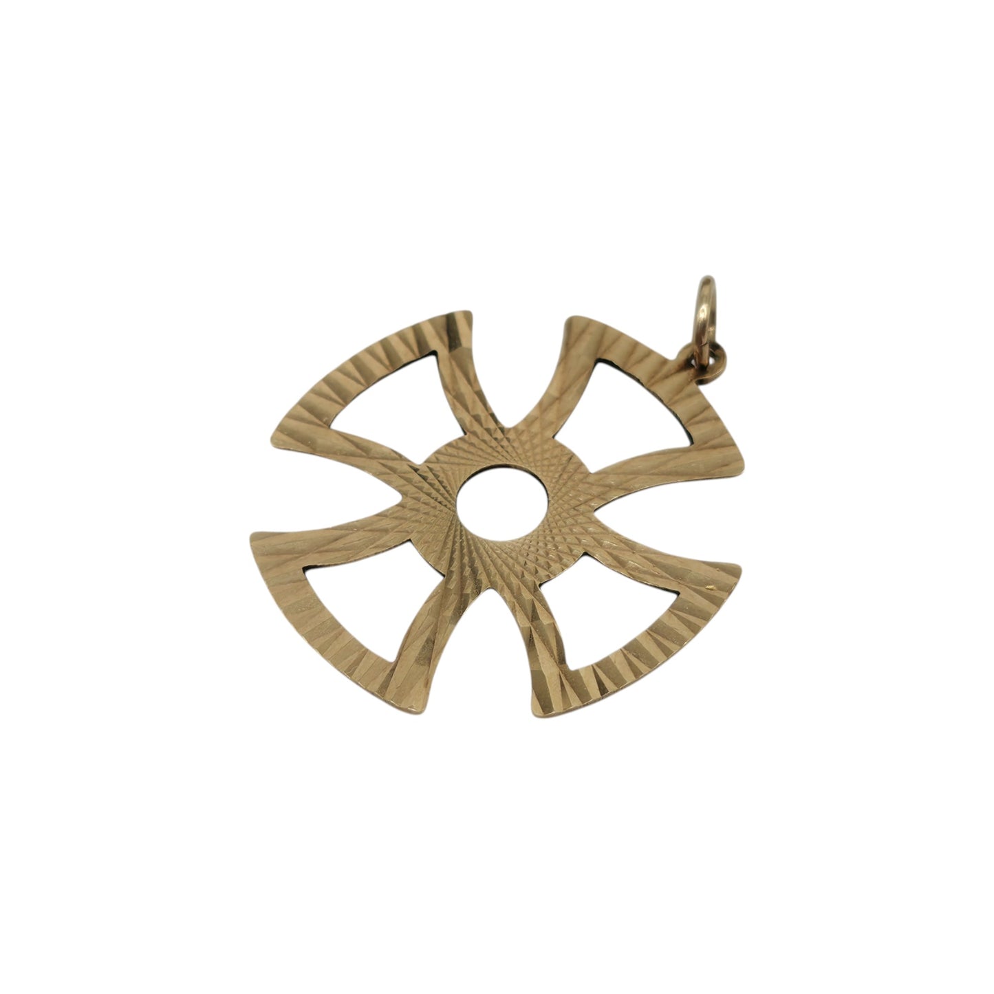 9ct 375 Yellow Gold Maltese Cross Charm 1976 L 2.6 cm 1.8 g.