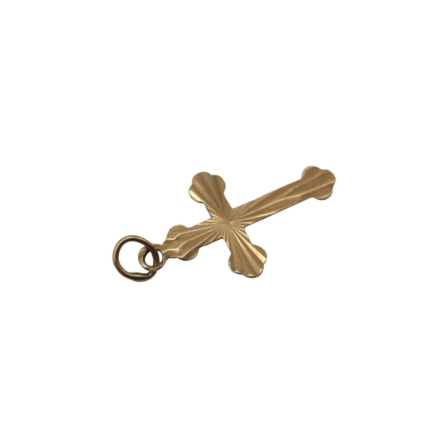 9ct Yellow Gold Cross Charm L 2.1 cm 0.6 g.