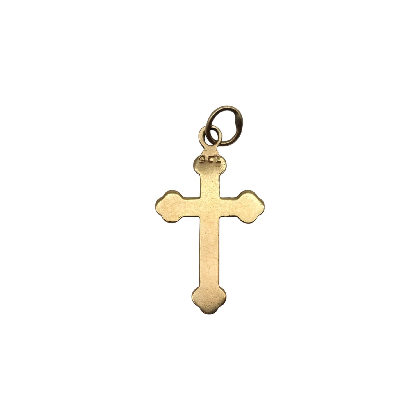 9ct Yellow Gold Cross Charm L 2.1 cm 0.6 g.