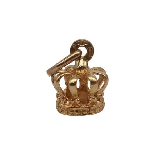 Unoaerre 9ct 375 Yellow Gold Royal Crown Charm L 8 mm 1.0 g.