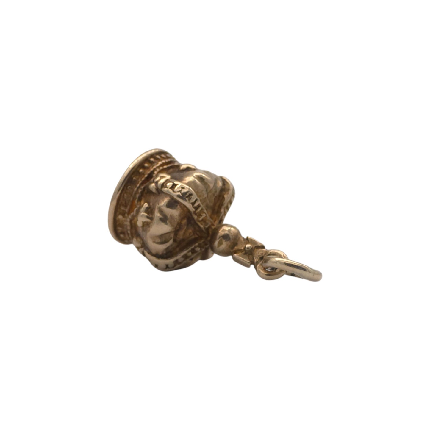 9ct 375 Yellow Gold Royal Crown Charm 1967 L 1.2 cm 2.5 g.