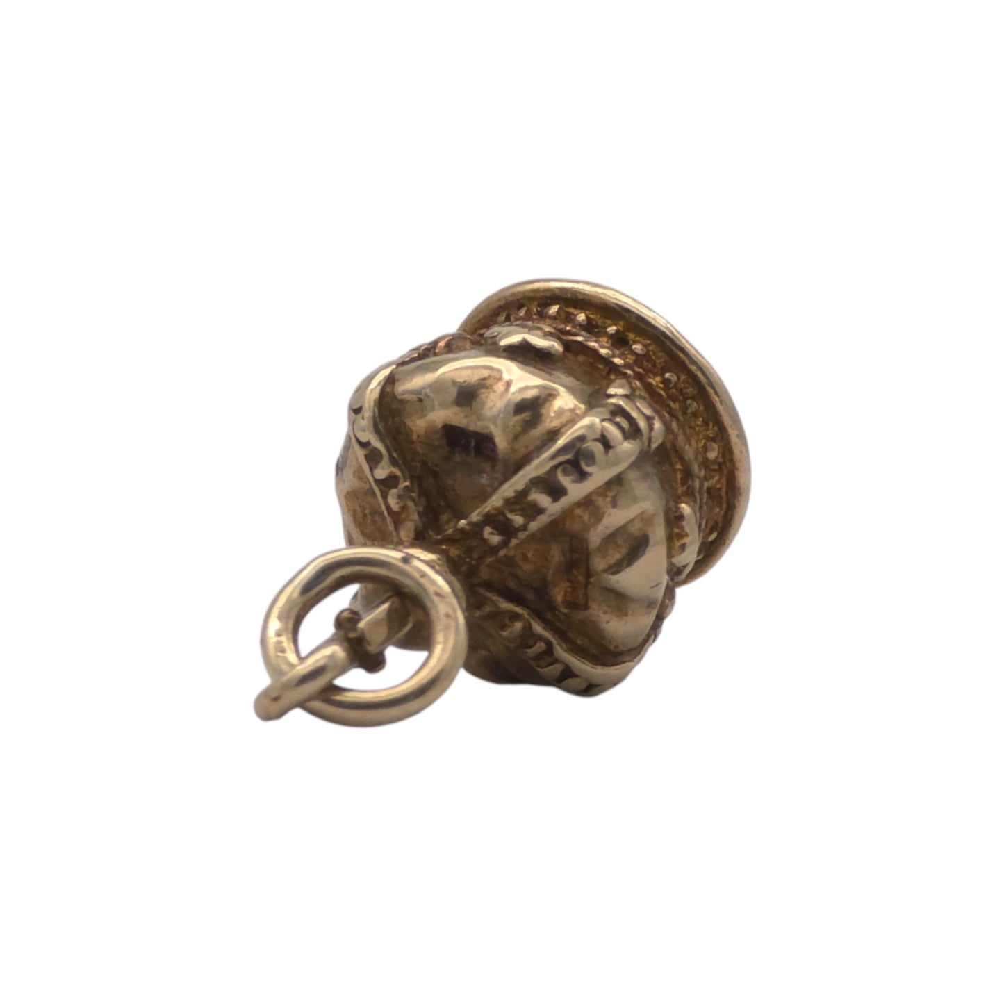 9ct 375 Yellow Gold Royal Crown Charm 1967 L 1.2 cm 2.5 g.