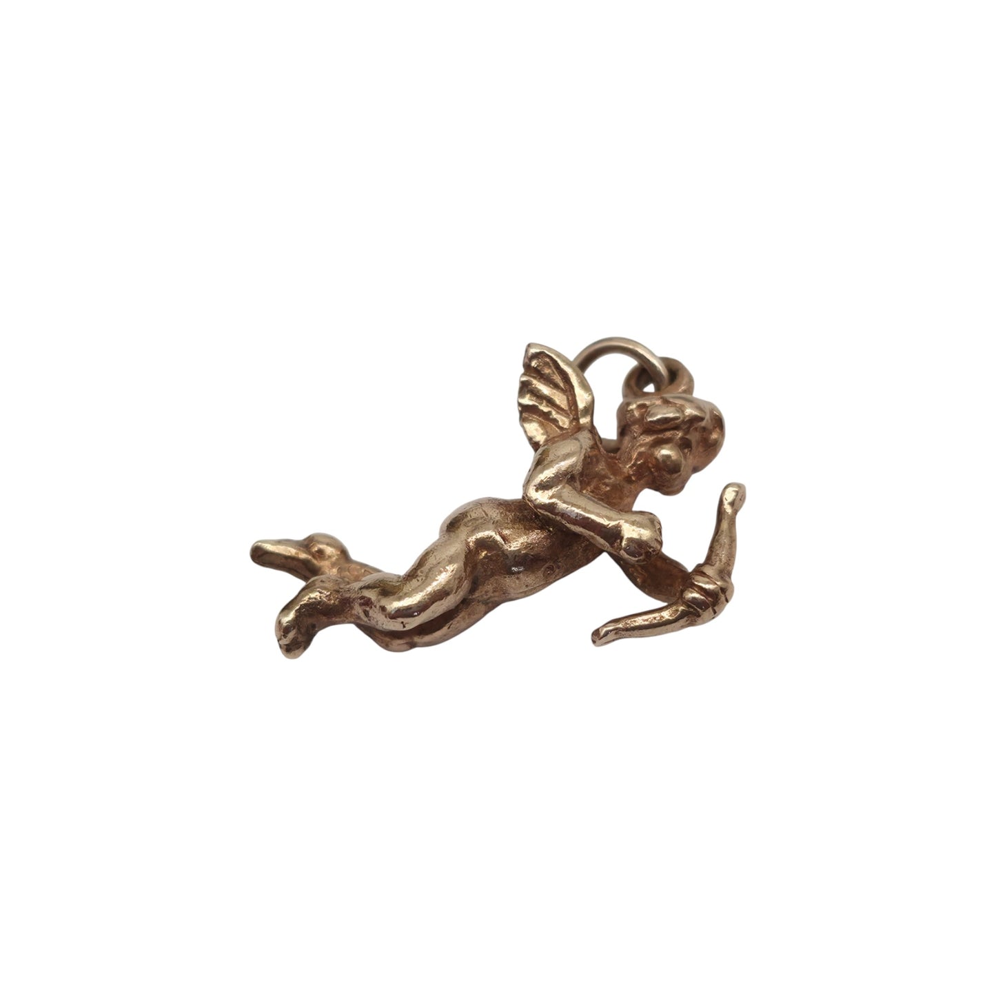 9ct 375 Yellow Gold Cupid Charm 1972 L 1.9 cm 3.0 g.