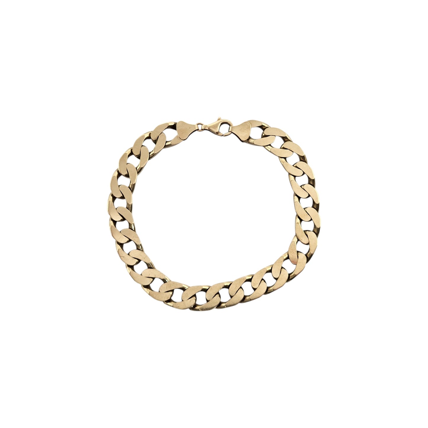 Gents 9ct 375 Yellow Gold Curb Link Bracelet L 23.2 cm 34.0 g.