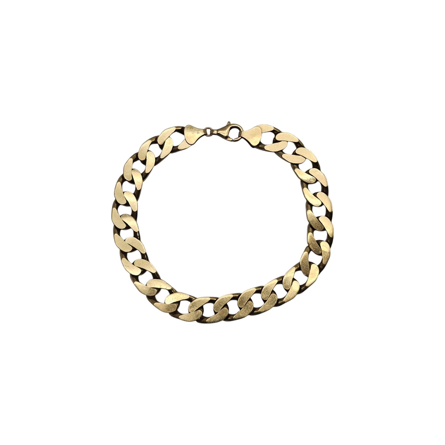 Gents 9ct 375 Yellow Gold Curb Link Bracelet L 23.2 cm 34.0 g.