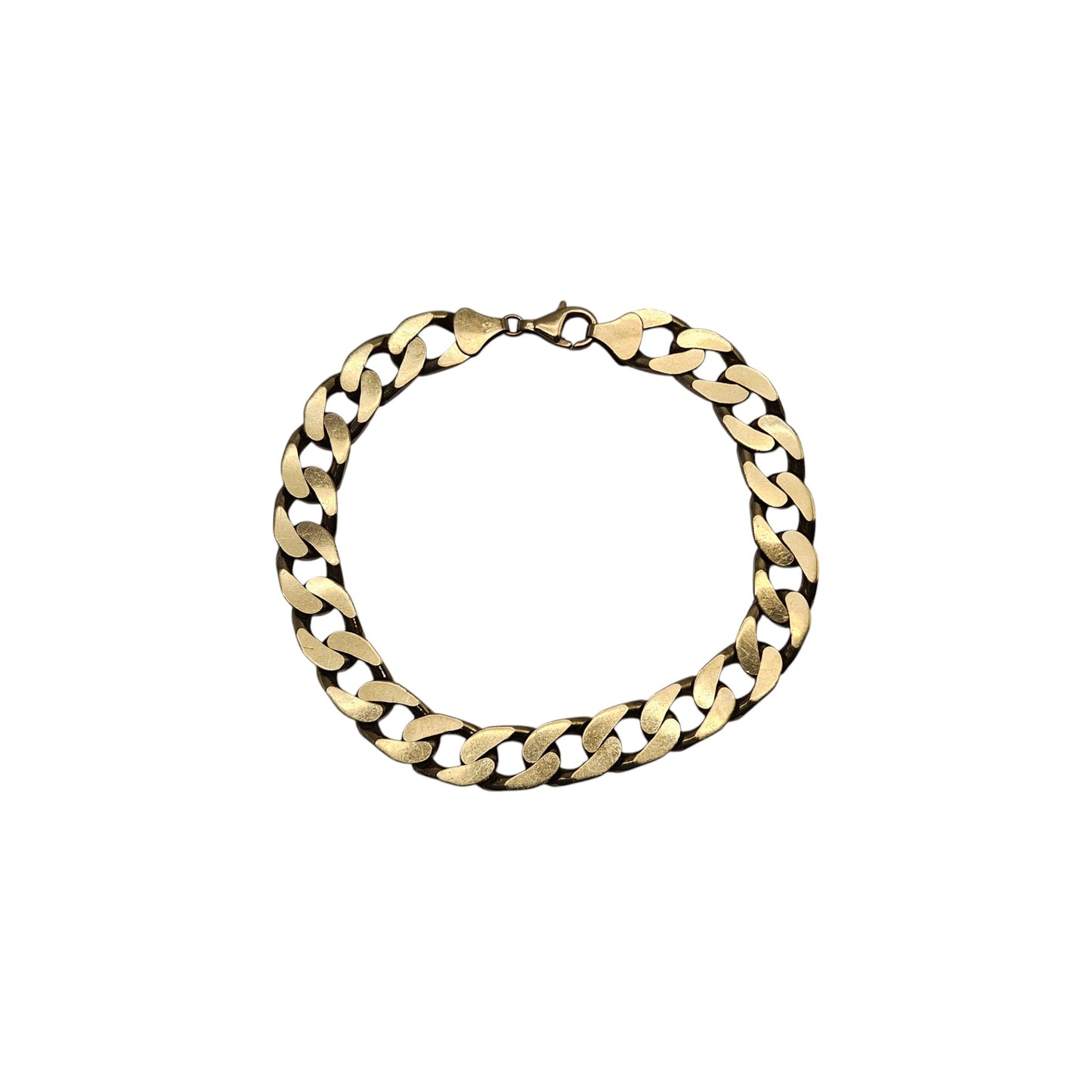 Gents 9ct 375 Yellow Gold Curb Link Bracelet L 23.2 cm 34.0 g.
