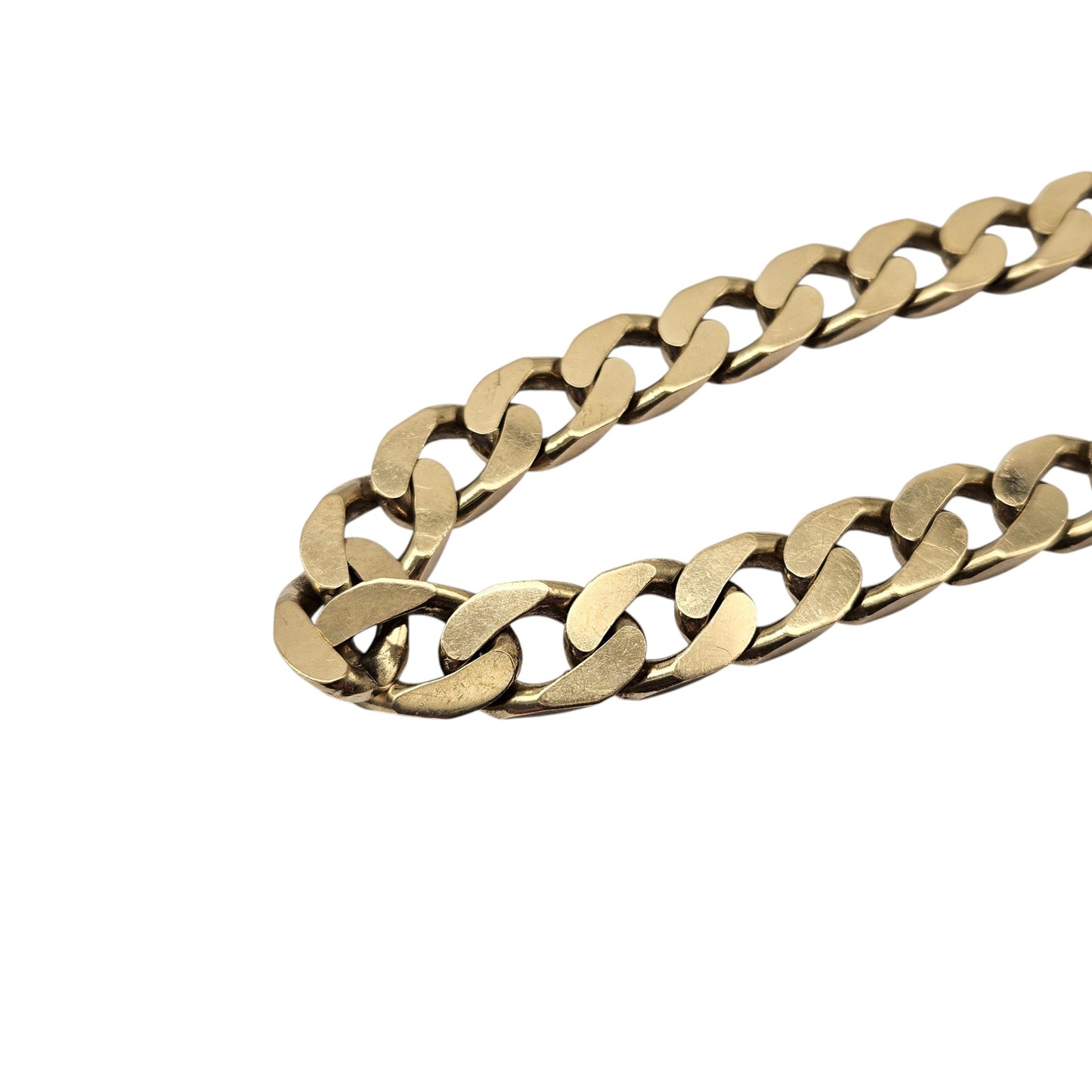 Gents 9ct 375 Yellow Gold Curb Link Bracelet L 23.2 cm 34.0 g.