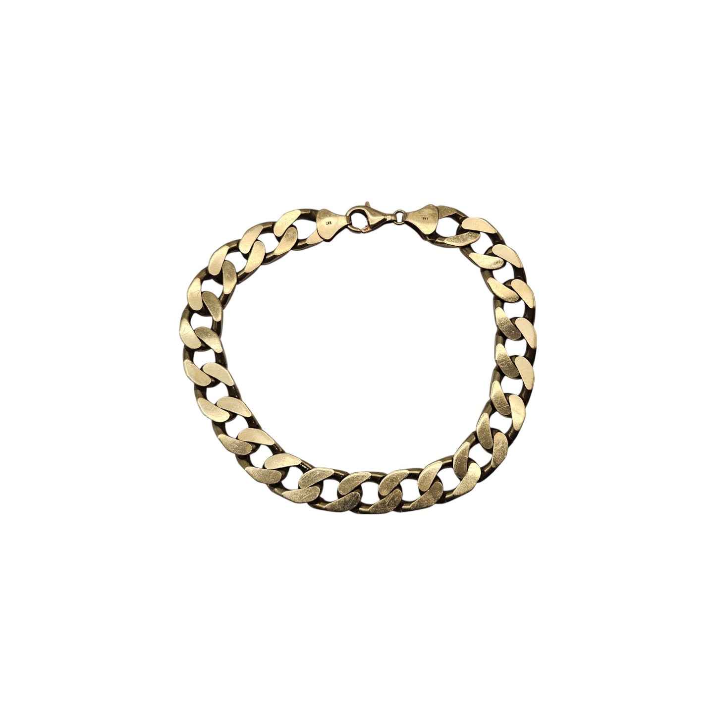Gents 9ct 375 Yellow Gold Curb Link Bracelet L 23.2 cm 34.0 g.