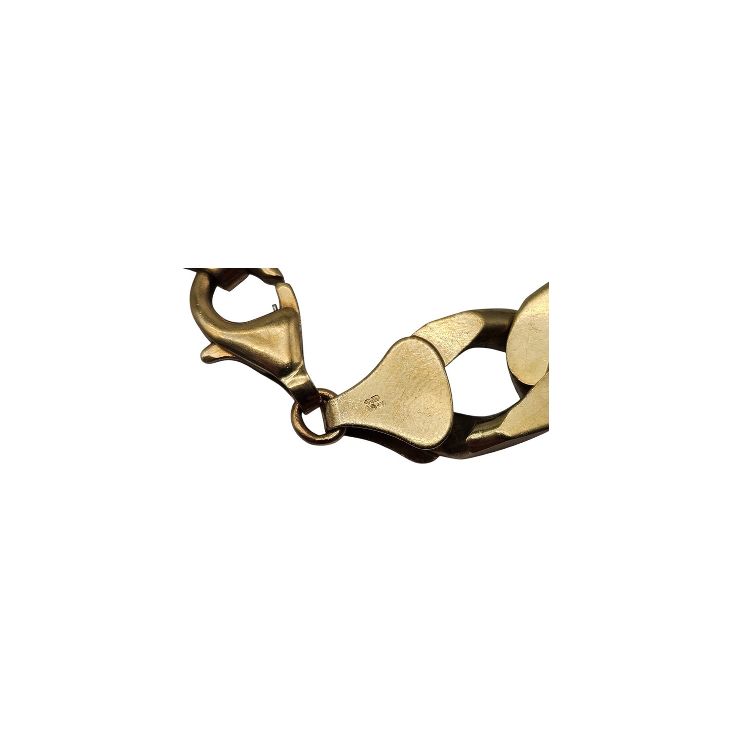Gents 9ct 375 Yellow Gold Curb Link Bracelet L 23.2 cm 34.0 g.