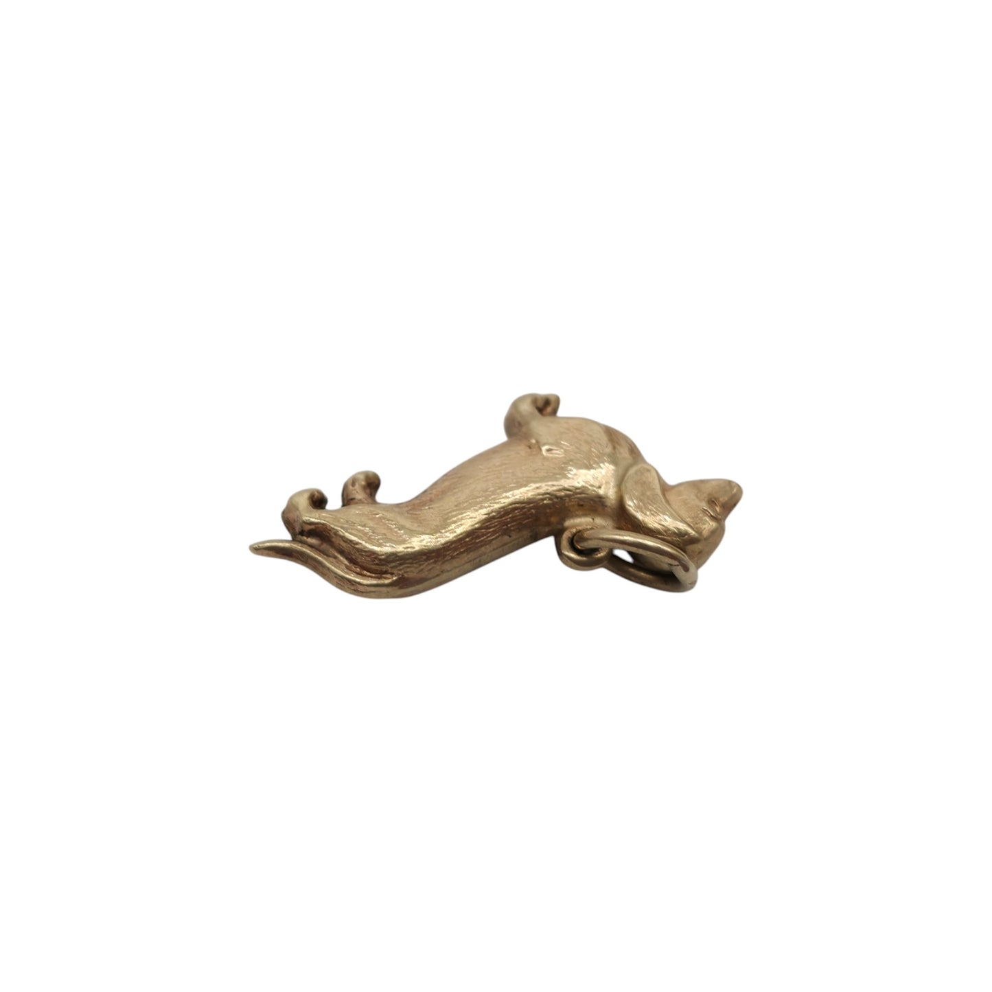 9ct 375 Yellow Gold Dachshund Charm 1966 L 2.0 cm 0.8 g.