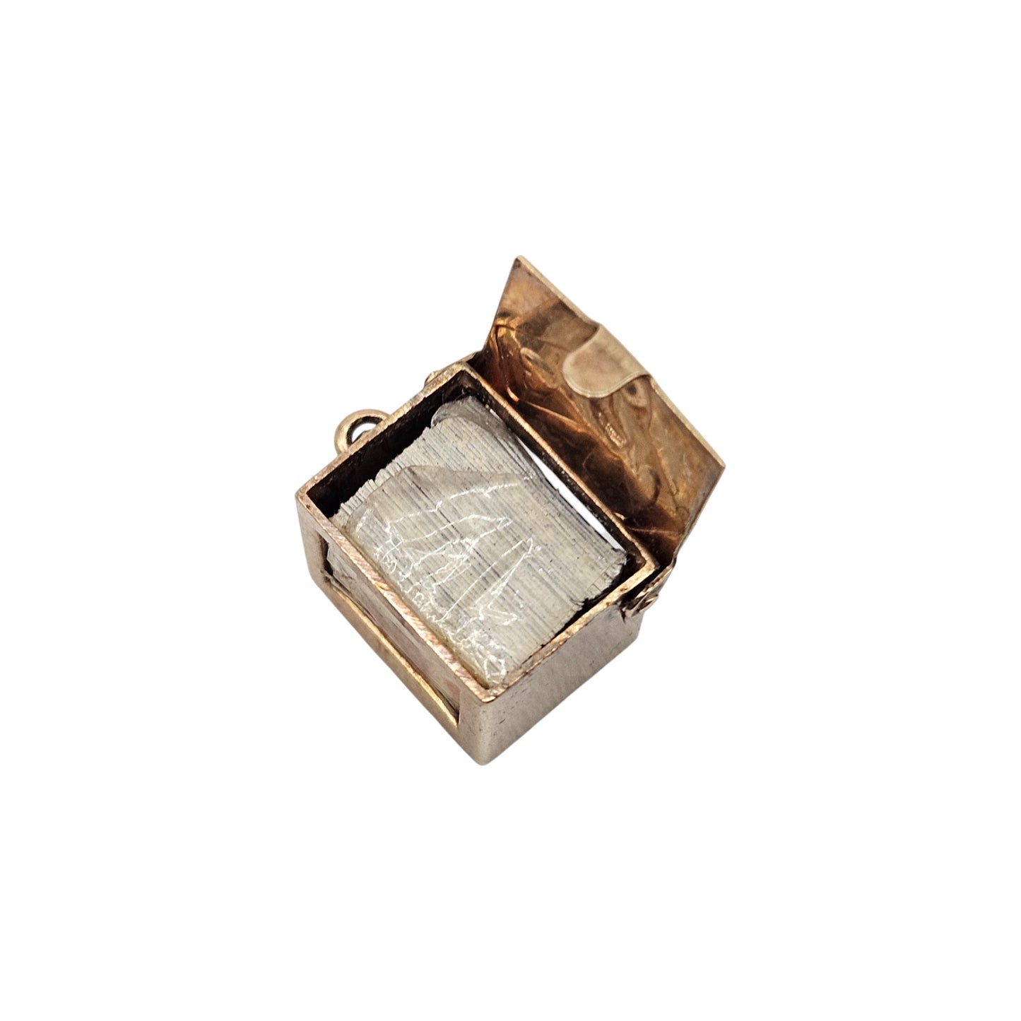 9ct 375 Yellow Gold Deck Of Cards Opening Charm 1961 L 1.0 cm 2.3 g.