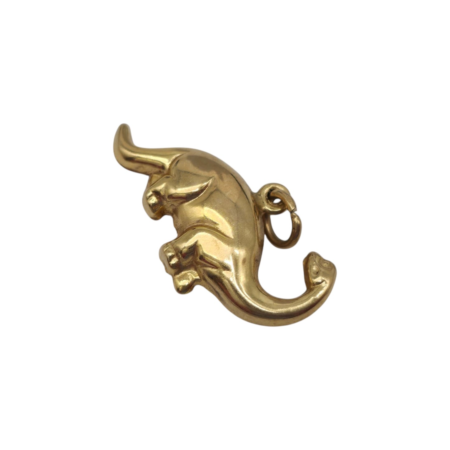9ct Yellow Gold Dinosaur Charm L 2.1 cm 0.7 g.