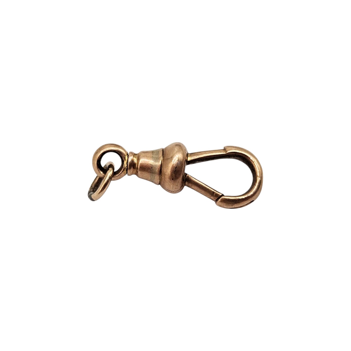 Antique 9ct 375 Rose Gold Swivel Dog Clip c.1900 L 2.3 cm 2.9 g.