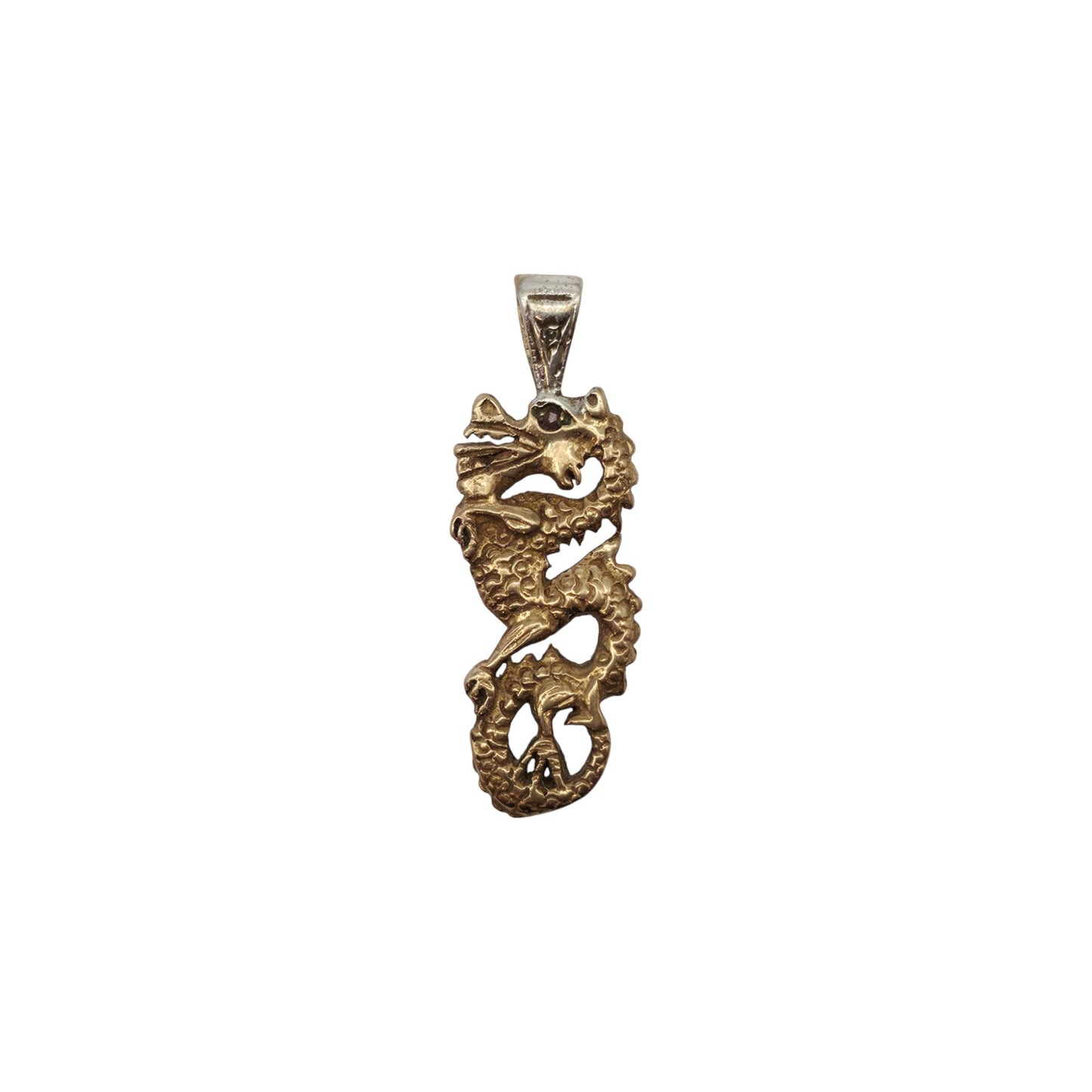 Westminster 9ct 375 Yellow Gold Dragon Pendant With Ruby & Diamond