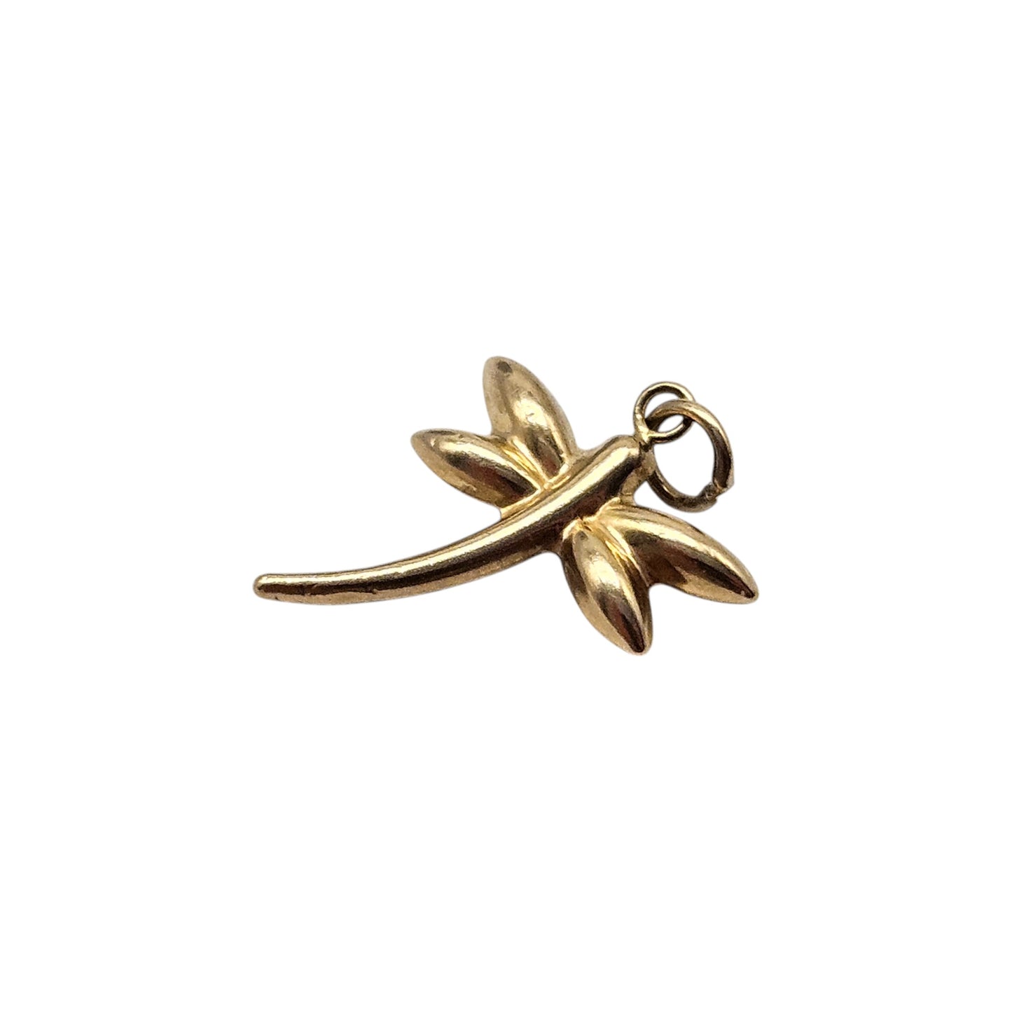 9ct Yellow Gold Dragonfly Charm L 1.3 cm 0.3 g.