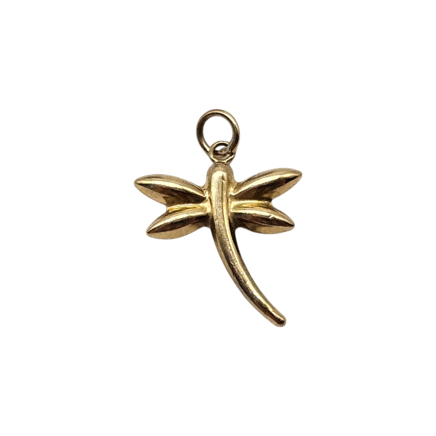 9ct Yellow Gold Dragonfly Charm L 1.3 cm 0.3 g.