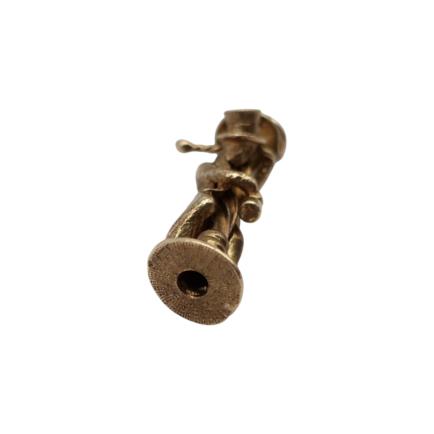 Heavy 9ct 375 Yellow Gold Articulated Drunk Man Charm 1971 L 2.9 cm 5.5 g.