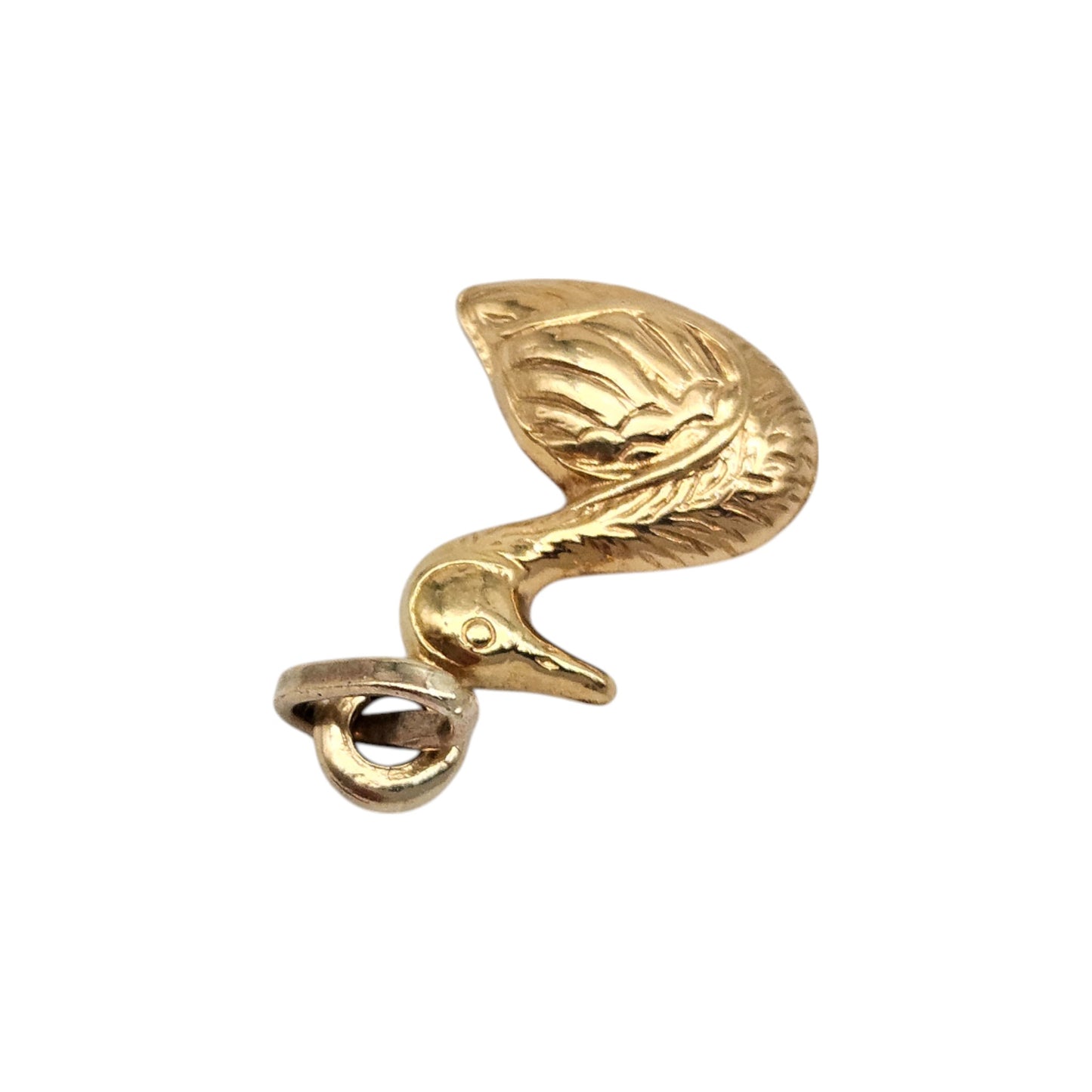 9ct 375 Yellow Gold Duck Charm L 1.2 cm 0.7 g.