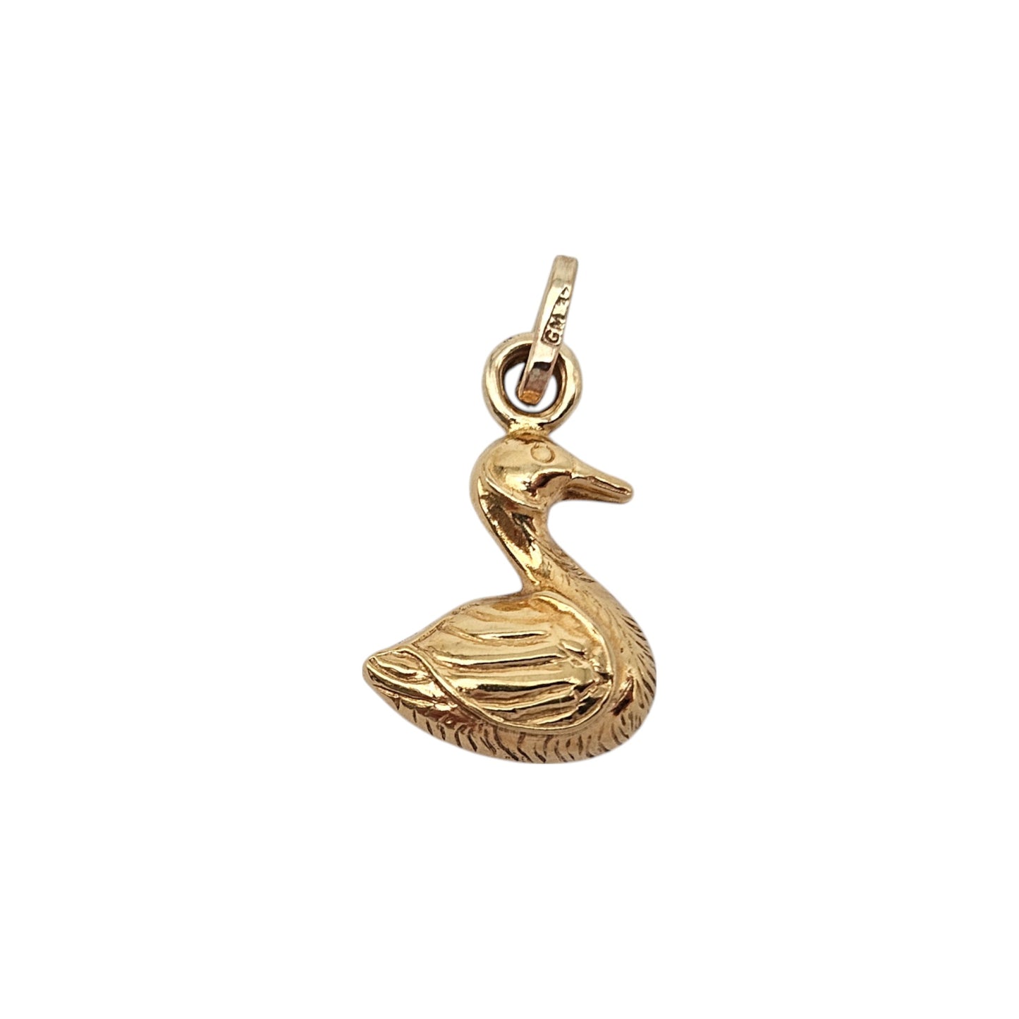 9ct 375 Yellow Gold Duck Charm L 1.2 cm 0.7 g.