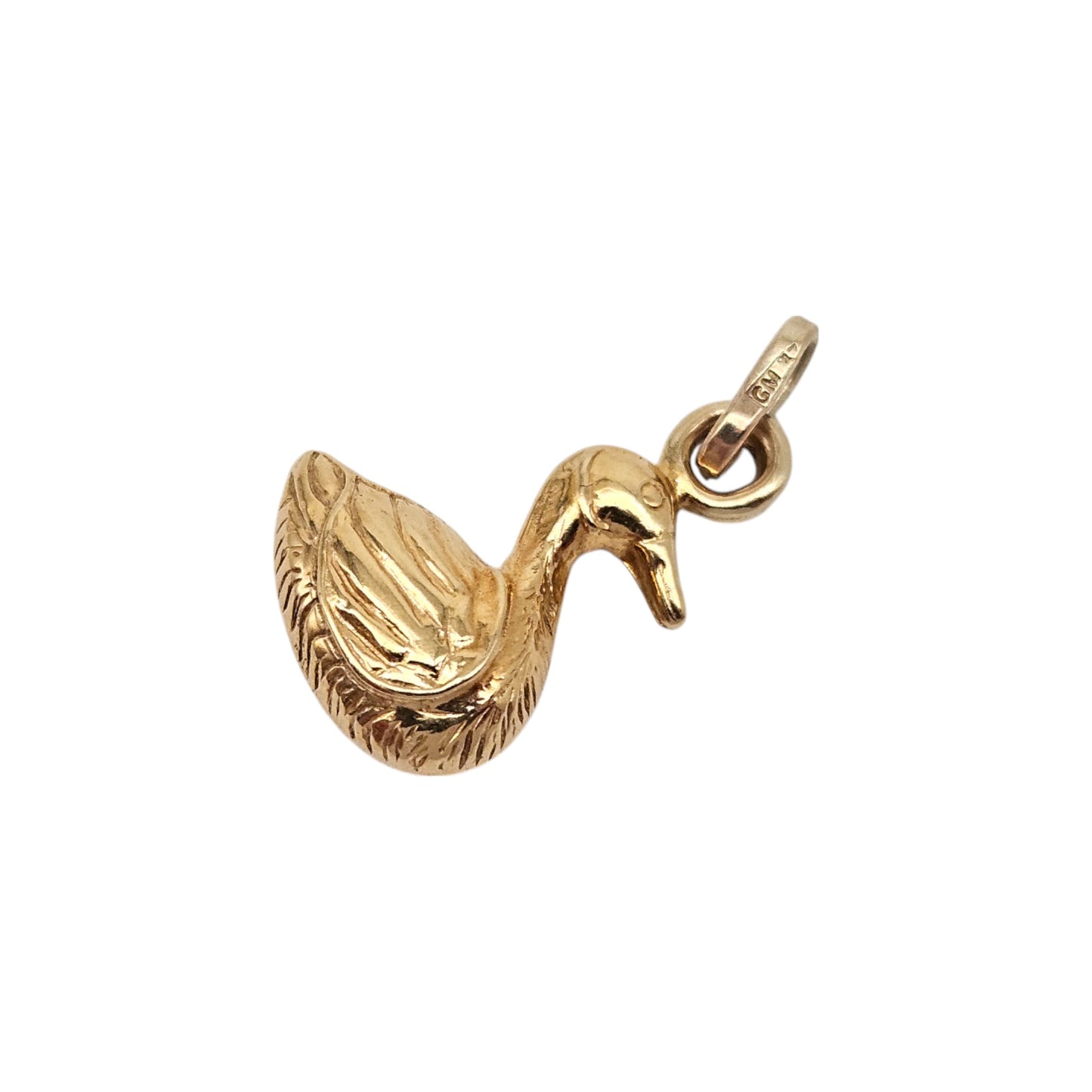 9ct 375 Yellow Gold Duck Charm L 1.2 cm 0.7 g.