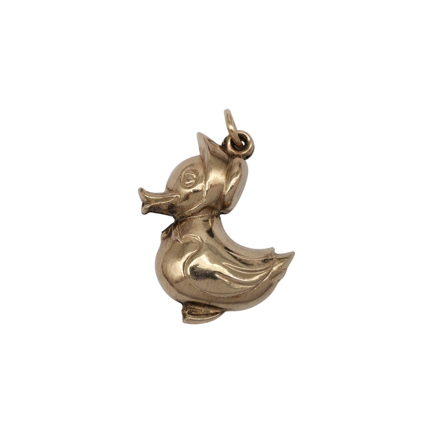 9ct 375 Yellow Gold Duckling Charm 1977 L 2.2 cm 1.3 g.