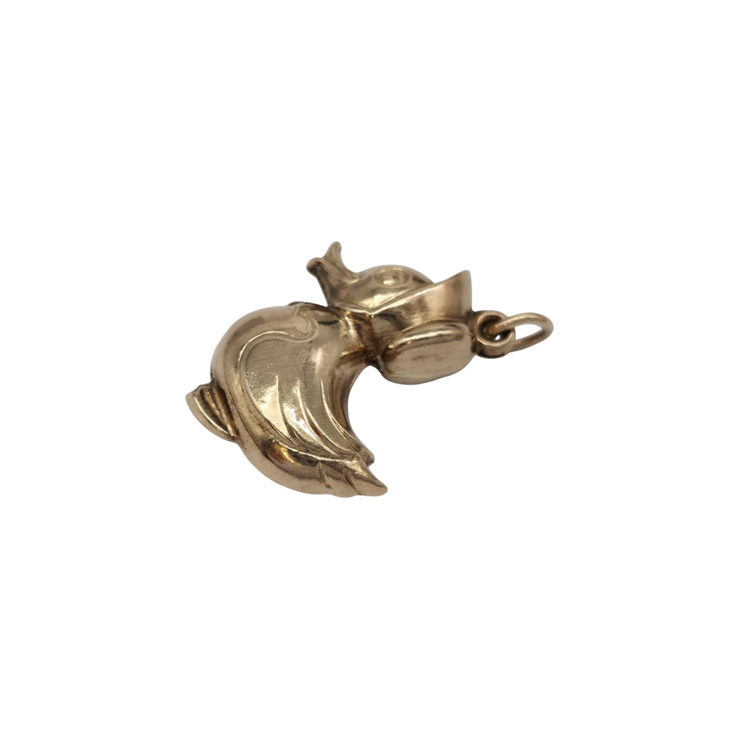 9ct 375 Yellow Gold Duckling Charm 1977 L 2.2 cm 1.3 g.