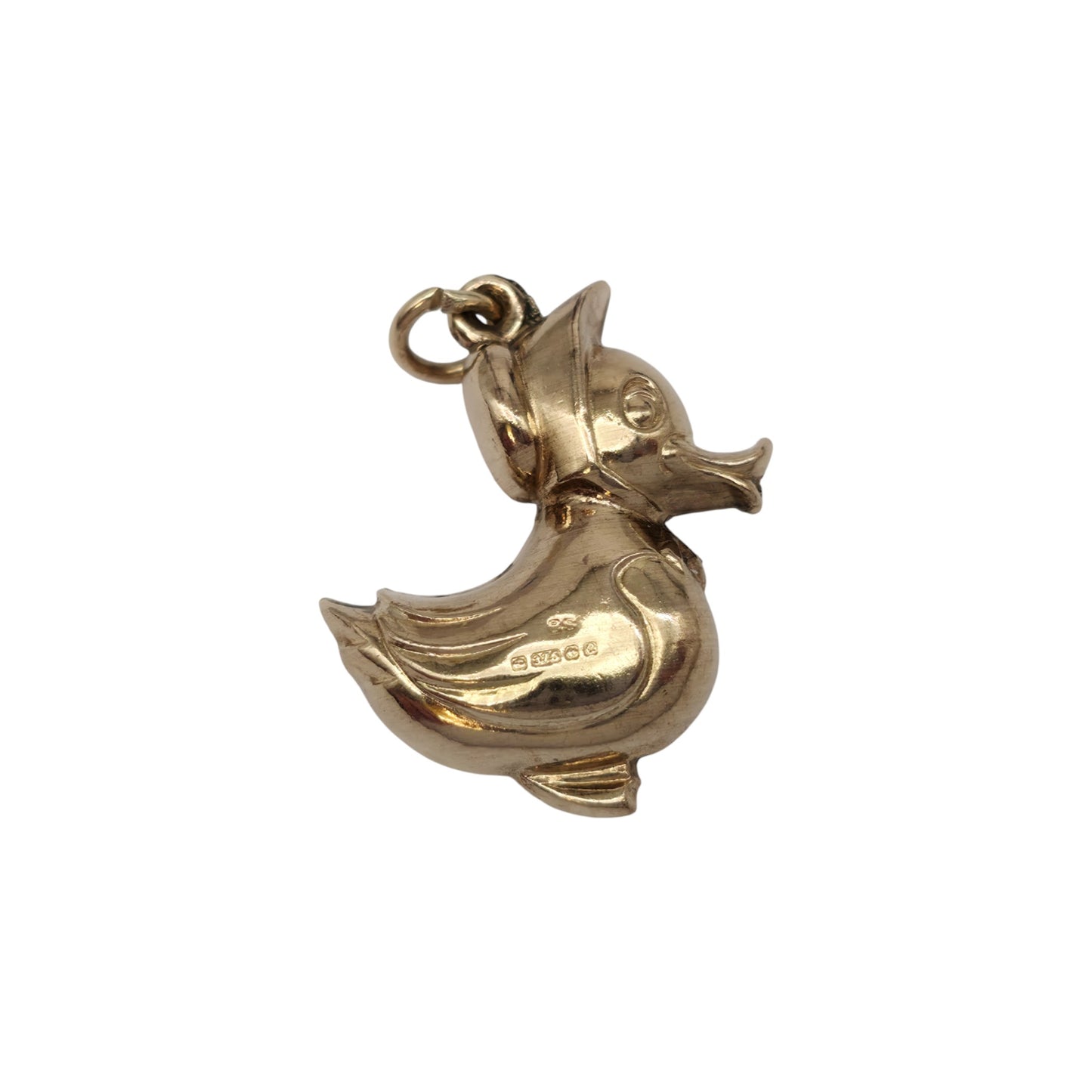 9ct 375 Yellow Gold Duckling Charm 1977 L 2.2 cm 1.3 g.