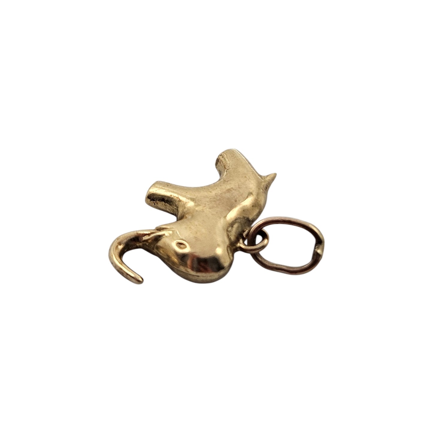 9ct Yellow Gold Elephant Charm L 1.7 cm 1.2 g.