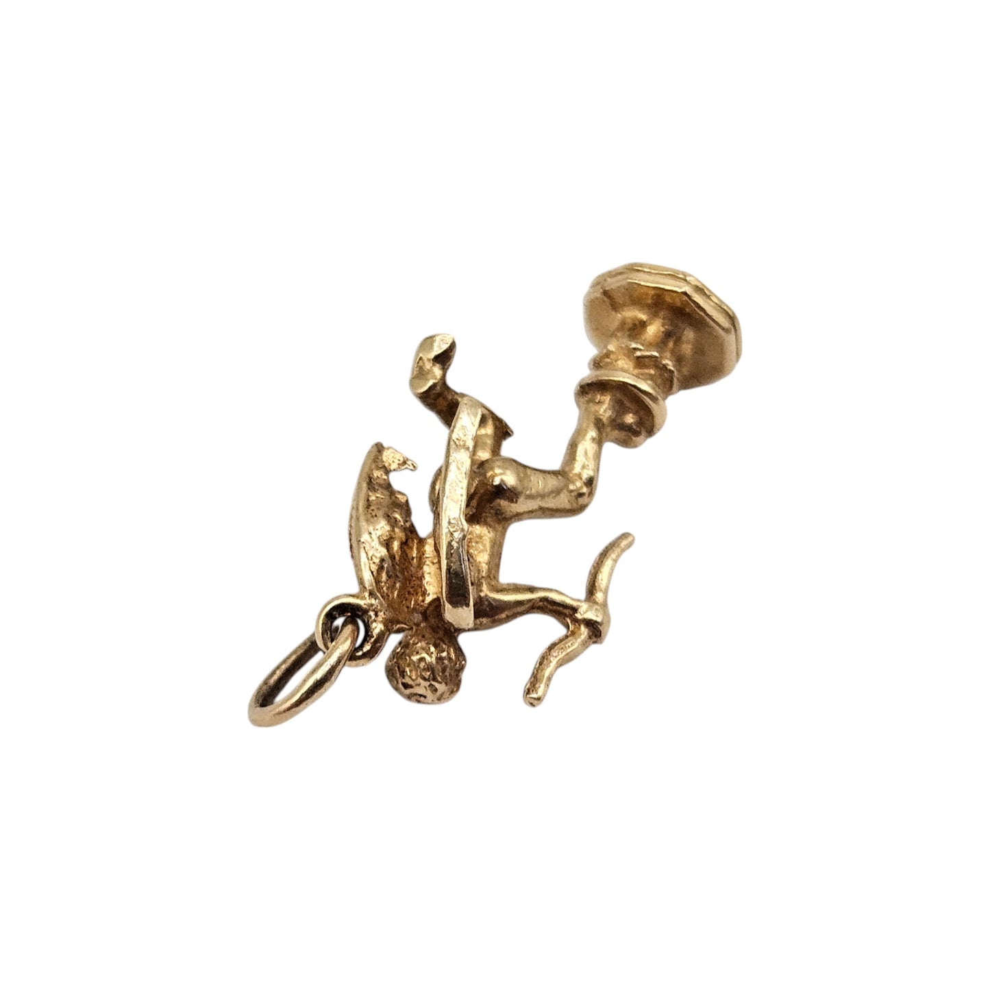 9ct 375 Yellow Gold Eros Charm 1973 L 1.9 cm 2.2 g.