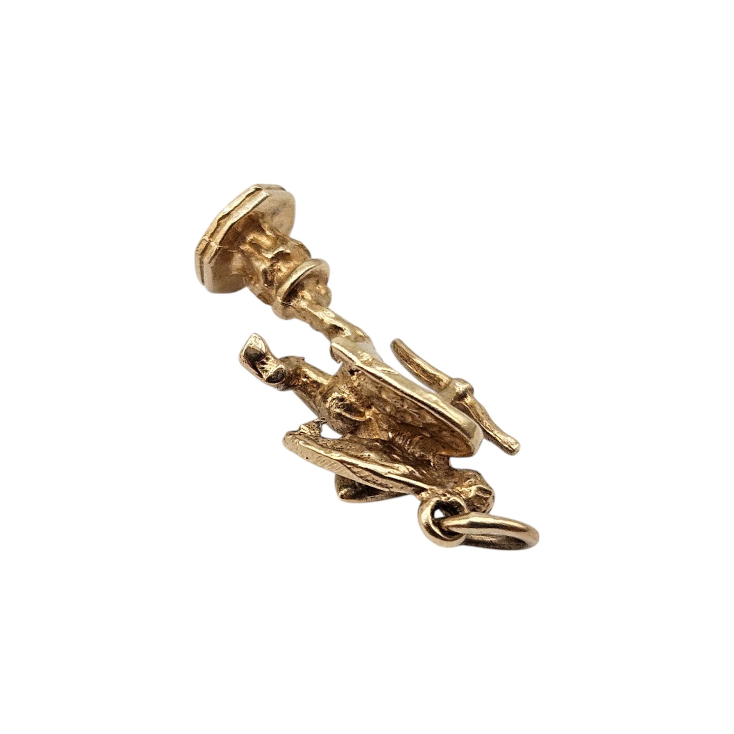 9ct 375 Yellow Gold Eros Charm 1973 L 1.9 cm 2.2 g.