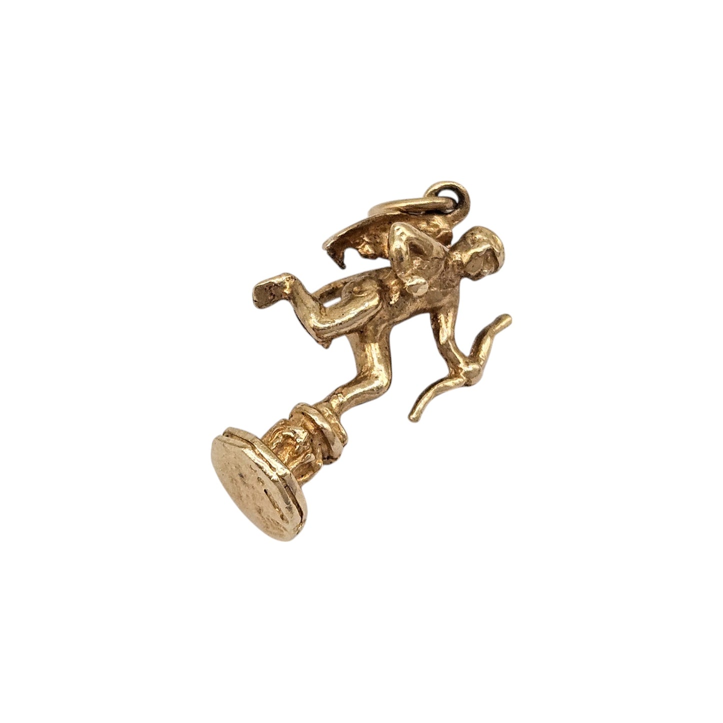 9ct 375 Yellow Gold Eros Charm 1973 L 1.9 cm 2.2 g.