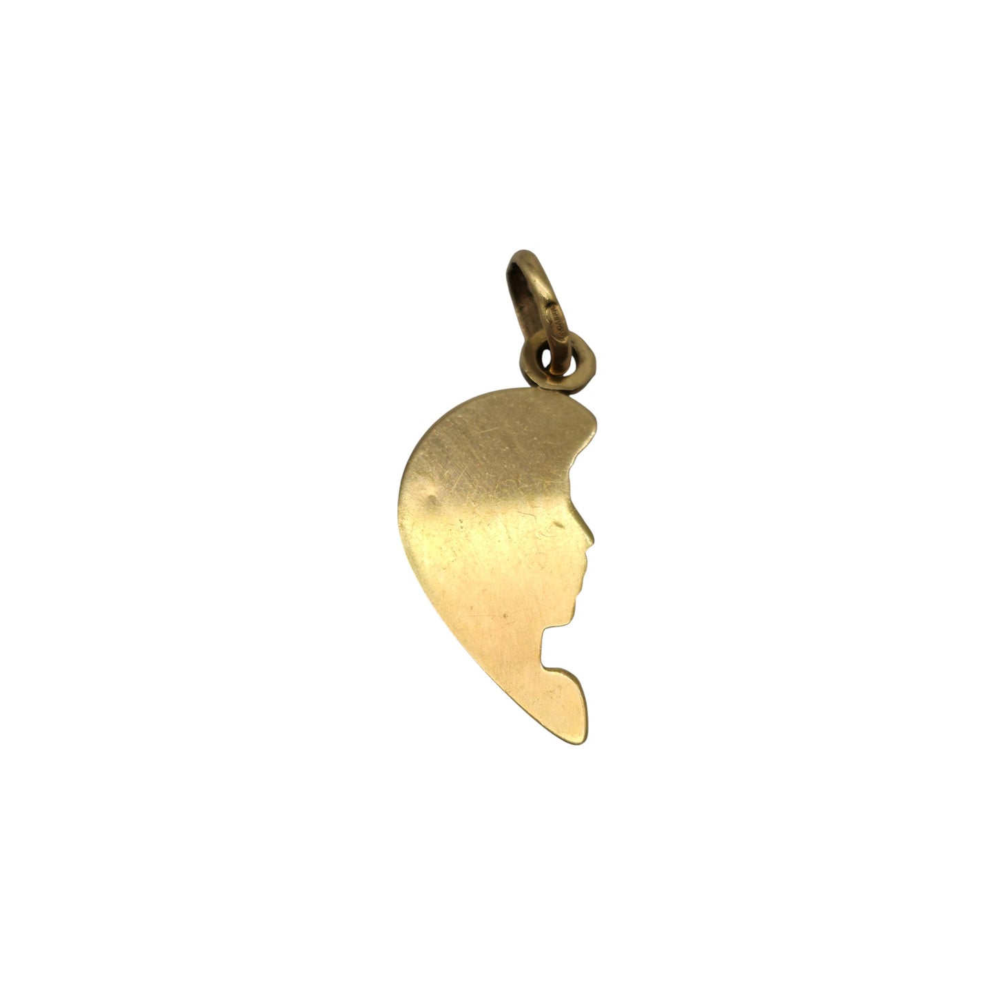 9ct 375 Yellow Gold Face Charm L 1.8 cm 0.9 g.