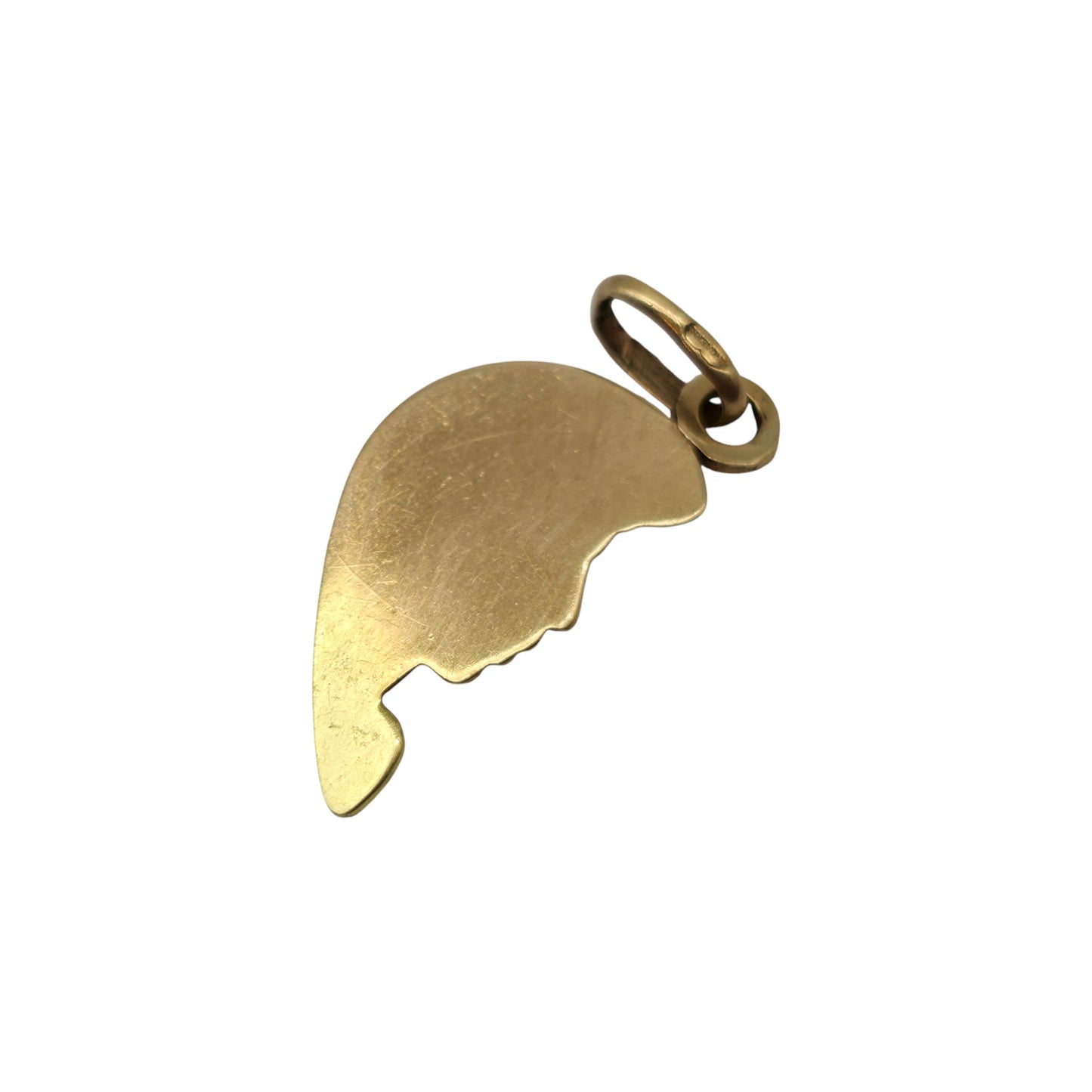 9ct 375 Yellow Gold Face Charm L 1.8 cm 0.9 g.