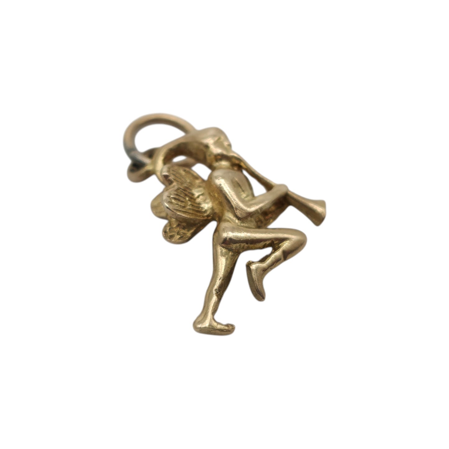 9ct 375 Yellow Gold Fairy Pixie Charm 1963 L 1.3 cm 1.0 g.