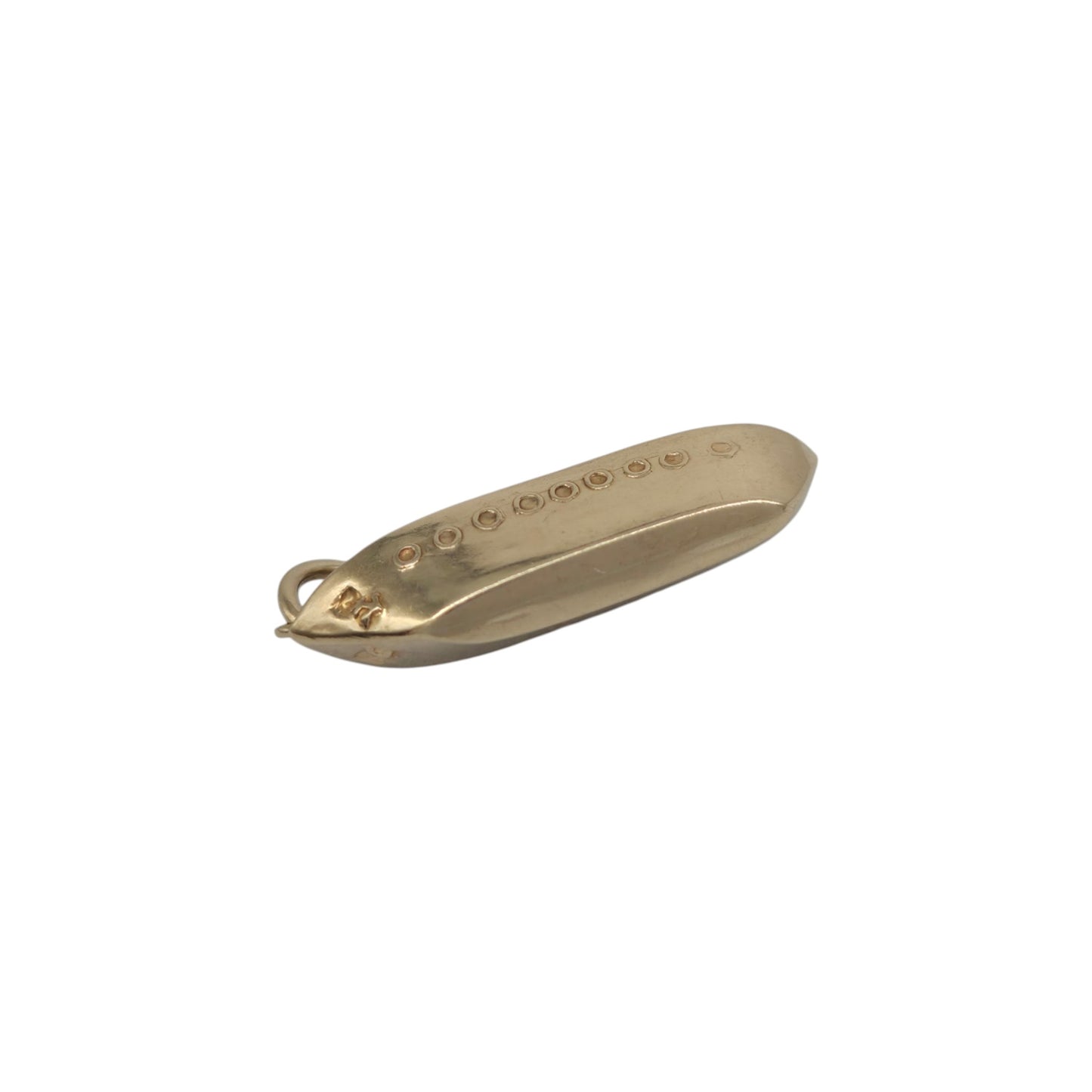 9金 375 イエローゴールド フェリーボートチャーム 1965年製 長さ2.1cm 1.0g