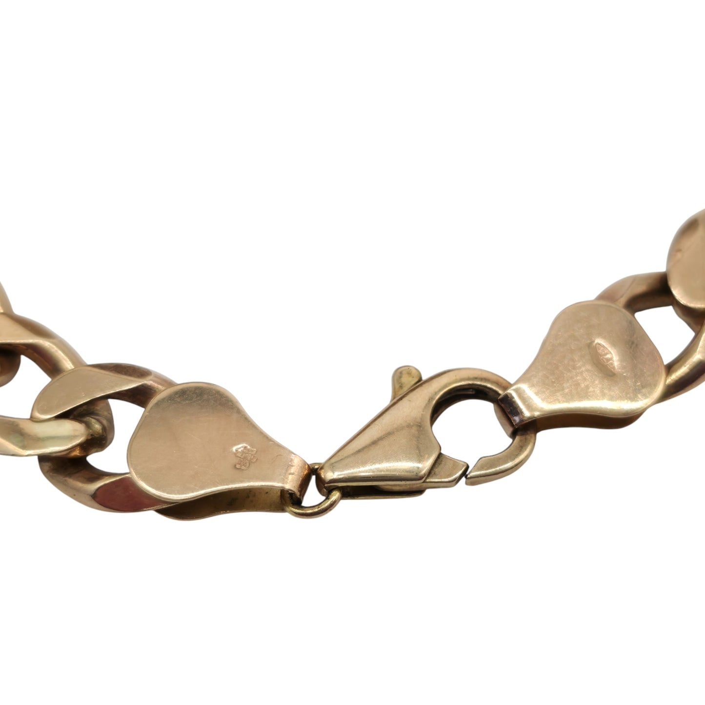 Chunky 9ct 375 Yellow Gold Figaro Bracelet c.1995 L 22.7 cm 27.1 g.