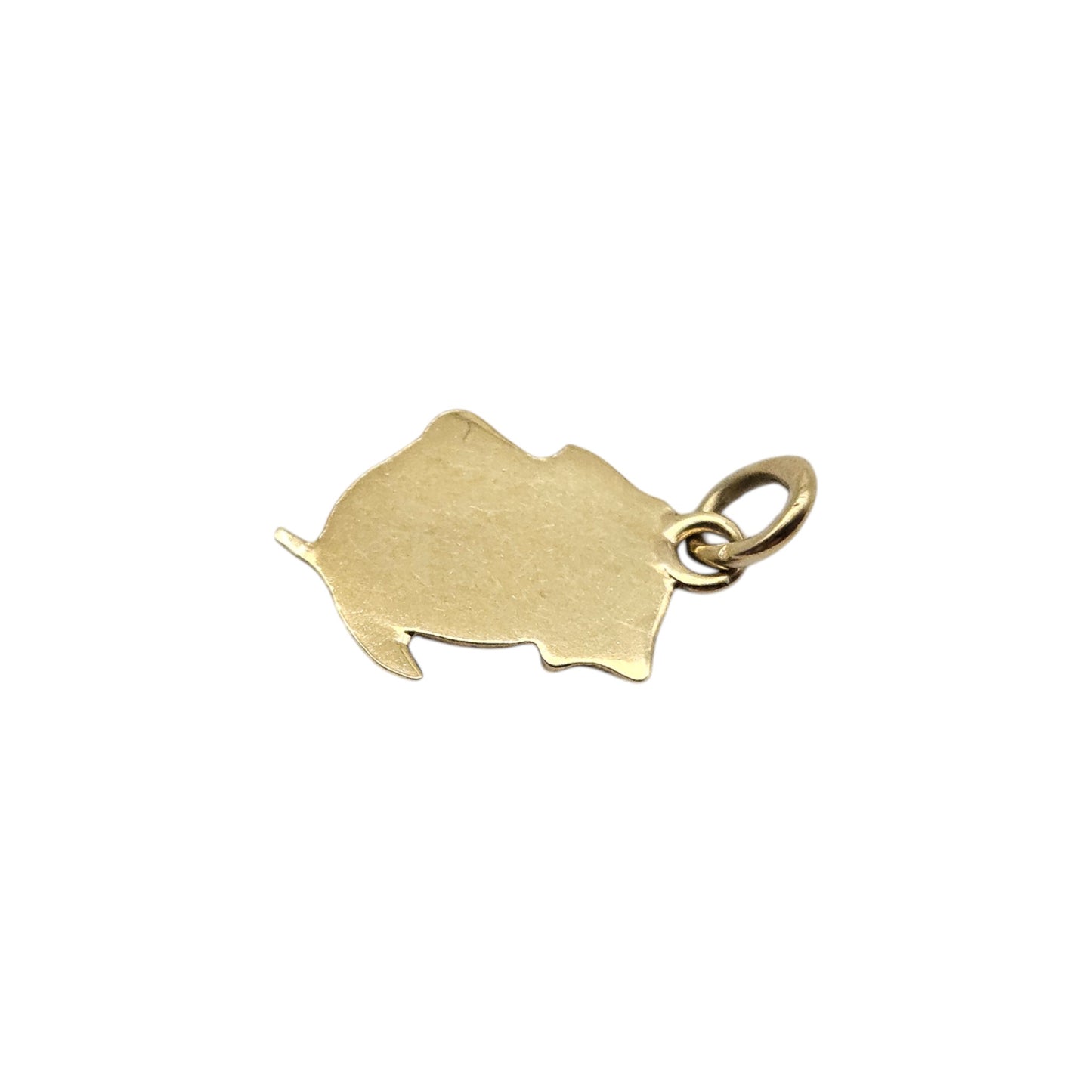 9ct Yellow Gold & Enamel Flower Charm c.1950's L 1.0 cm 0.3 g.